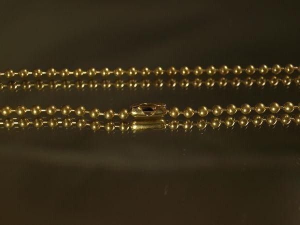 真鍮製ブラス★40cm★ネックレスボールチェーン★中々出回らない太さです拍卖