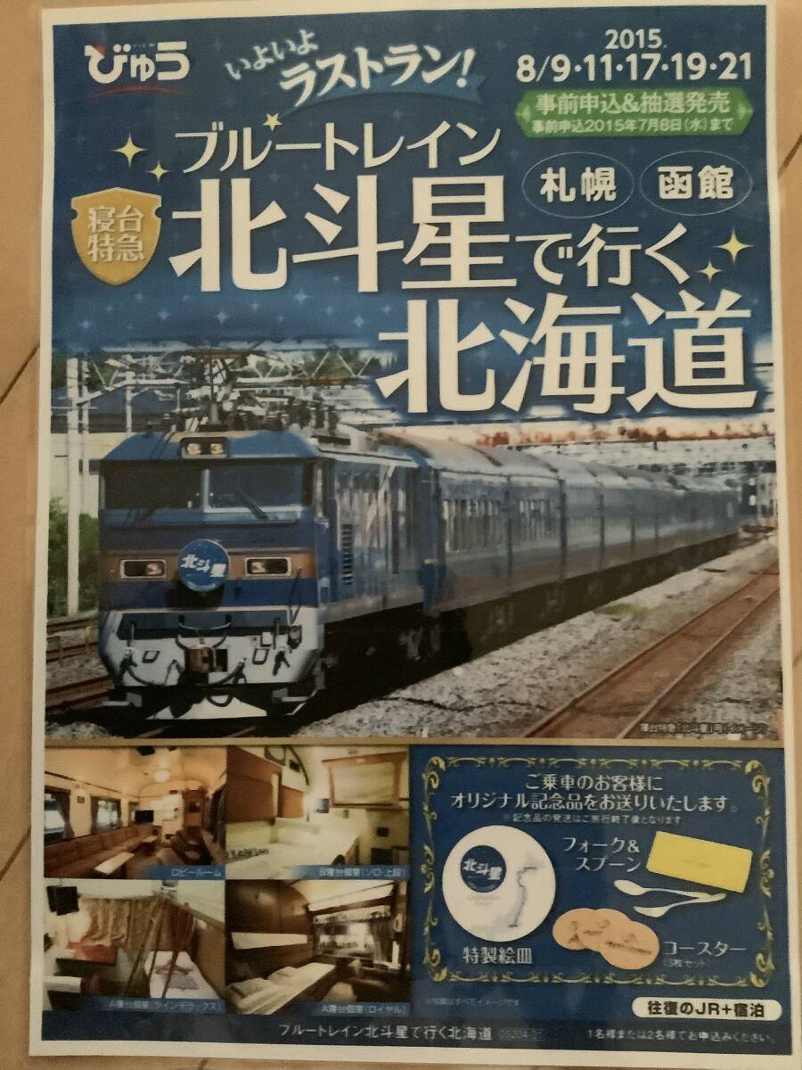【寝台特急北斗星 ツアーポップ】北斗星ラストランツアー JRびゅうプラザ催行ツアー拍卖