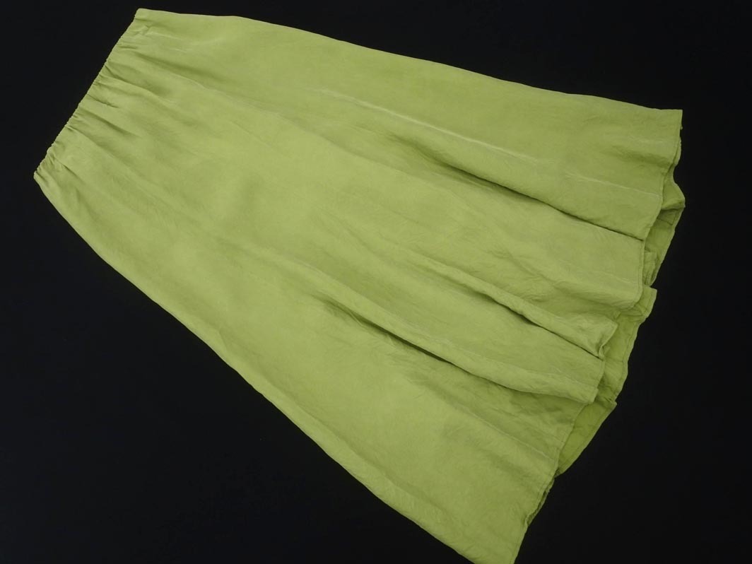 Droite lautreamont ドロワット ロートレアモン イージー フレア スカート size1/黄緑 ■◇ ☆ fdb5 レディース拍卖