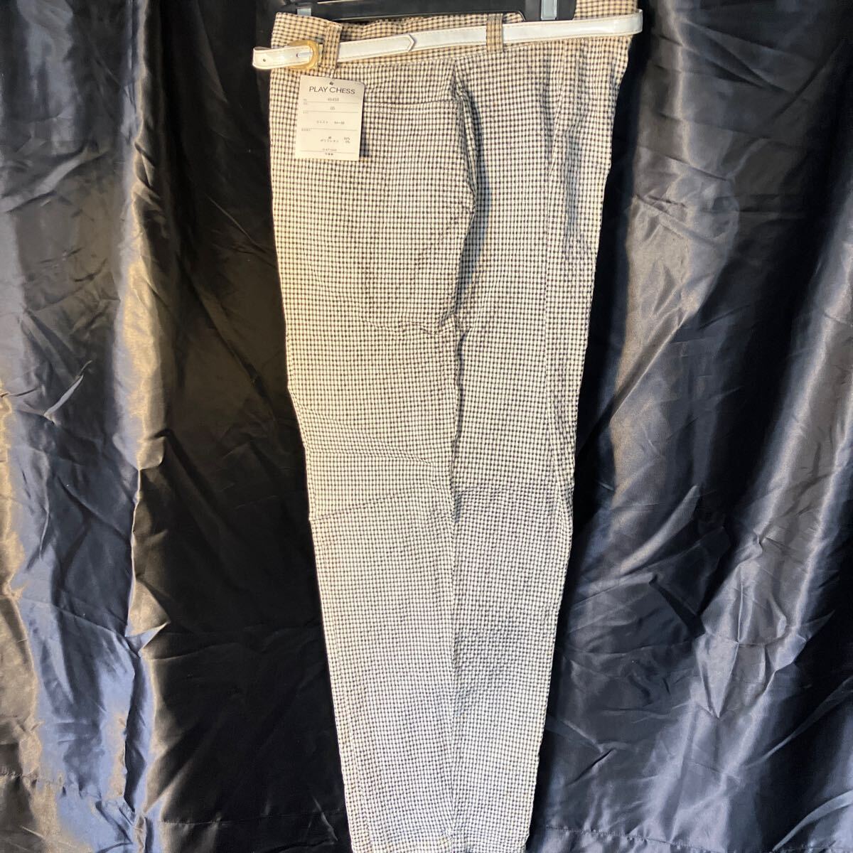 46458 リラックスパンツ 64〜68サイズ ホワイト×ブラック ビンテージ品 新品未使用 ◎おすすめ拍卖