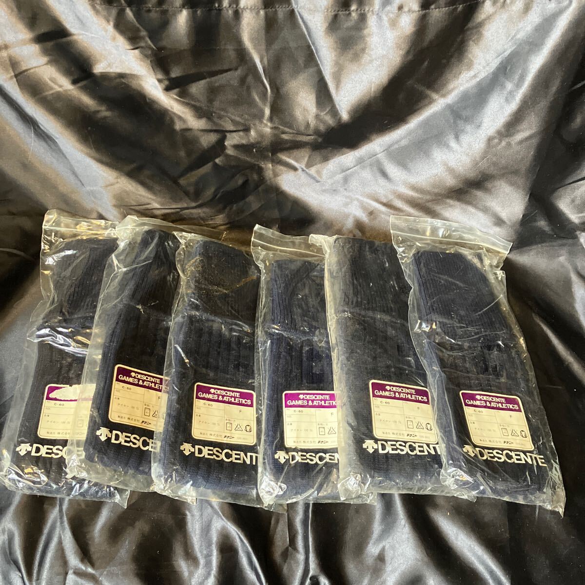 DESCENTE GAMES&ATHLETICS C-60 野球ソックス ネイビー ヴィンテージ ◎おすすめ ◎6点セット拍卖