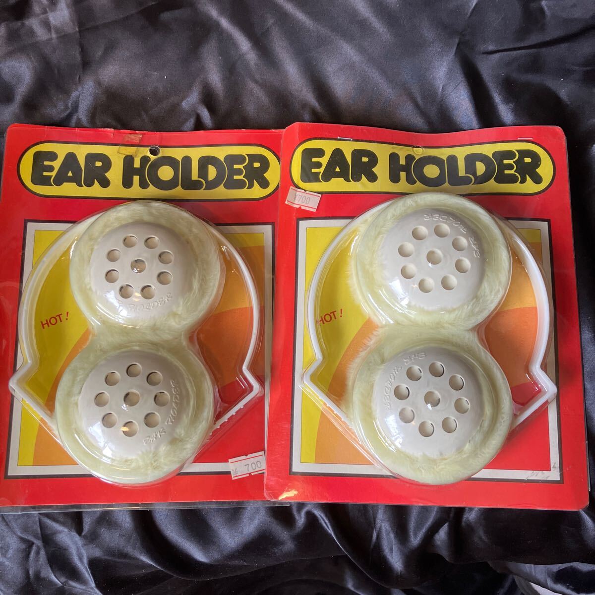 EAR HOLDER イアーカフ ホワイト×イエロー ヴィンテージ 新品未使用品 ◎おすすめ ◎2点セット拍卖