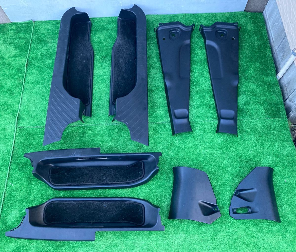 トヨタSC アルファード/ヴェルファイア 30系 前期 後期スカッフプレートステップガードステンレス製内装パーツ拍卖