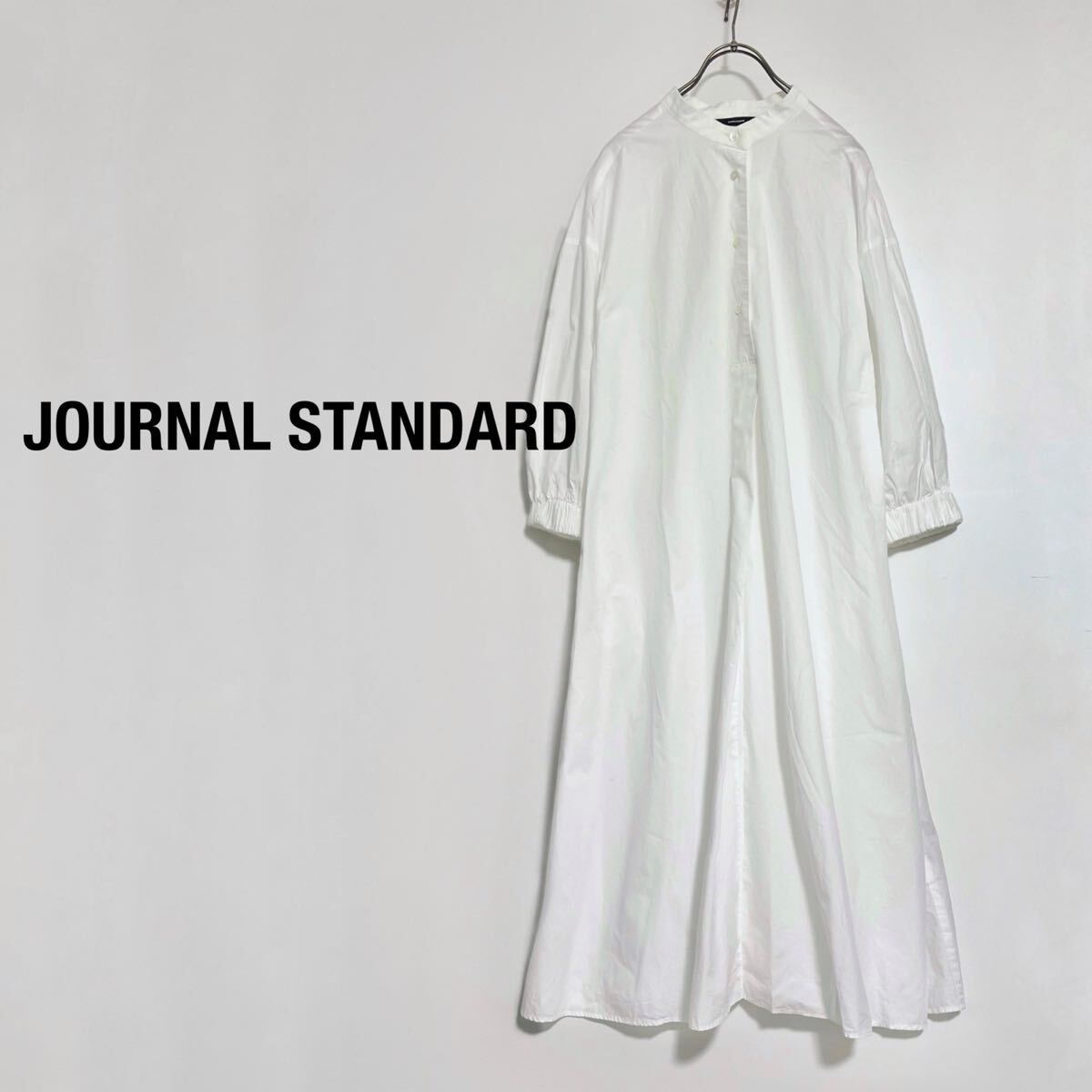 JOURNAL STANDARD ジャーナルスタンダード バンドカラーシャツワンピース ロングワンピース ホワイト拍卖