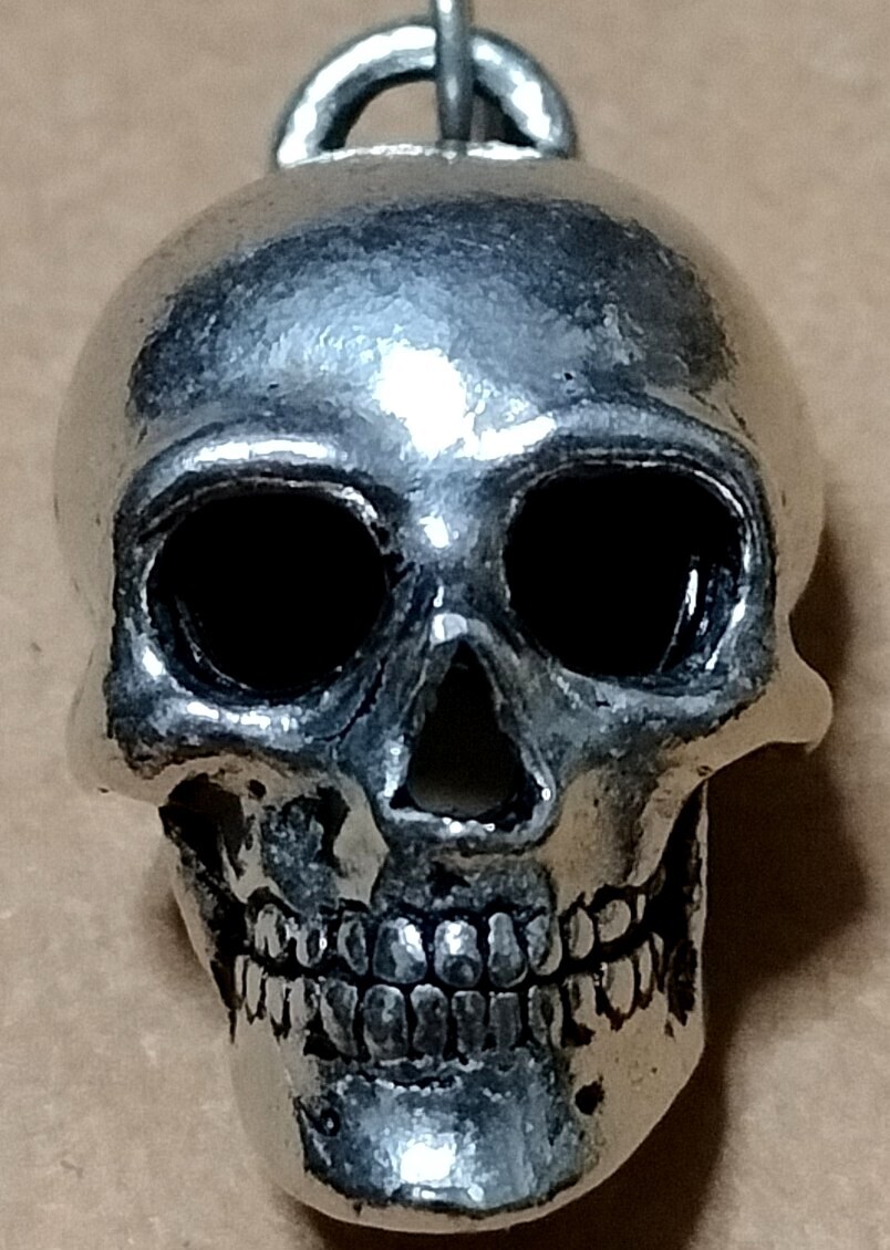 イギリスヴィンテージ 英国製 スカル ペンダント ネックレス UK シルバー ゴシック パンク ロック メタル ENGLAND アンティーク拍卖