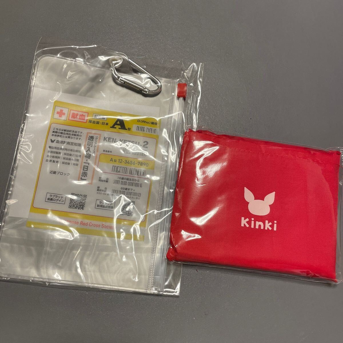 【送料無料】献血バッグ型スライダーポーチ 折りたたみエコバッグ 献血グッズ けんけつちゃん 献血バック A型 クリアケース 拍卖
