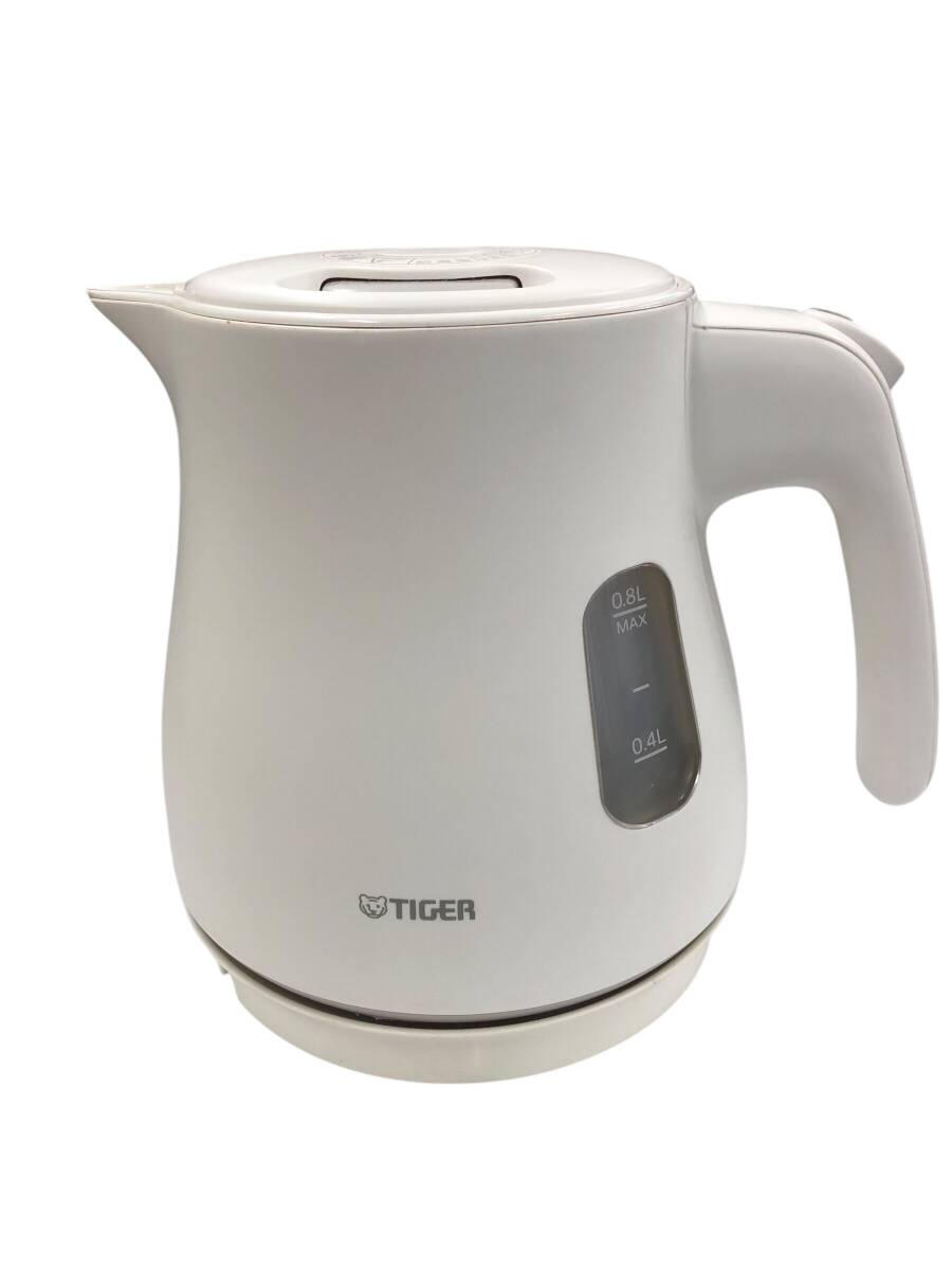 25R109 ジ2 TIGER タイガー 電気ケトル マットホワイト PCM-A080 電気ポット キッチン家電 中古品拍卖