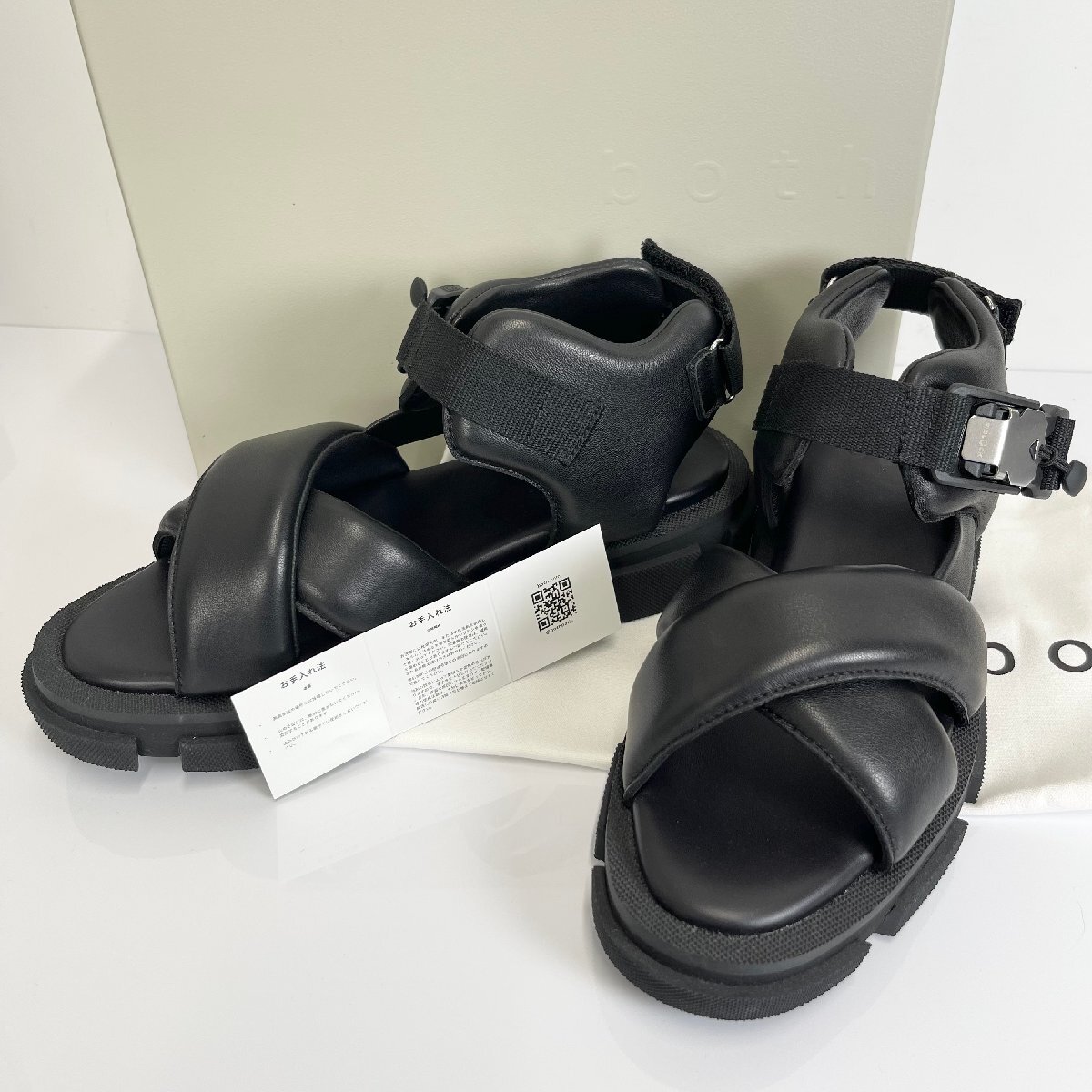 【タグ付・新品・定価53,000円】both GAO SANDAL size40 BLACK GAL106-MG141 ボース サンダル拍卖