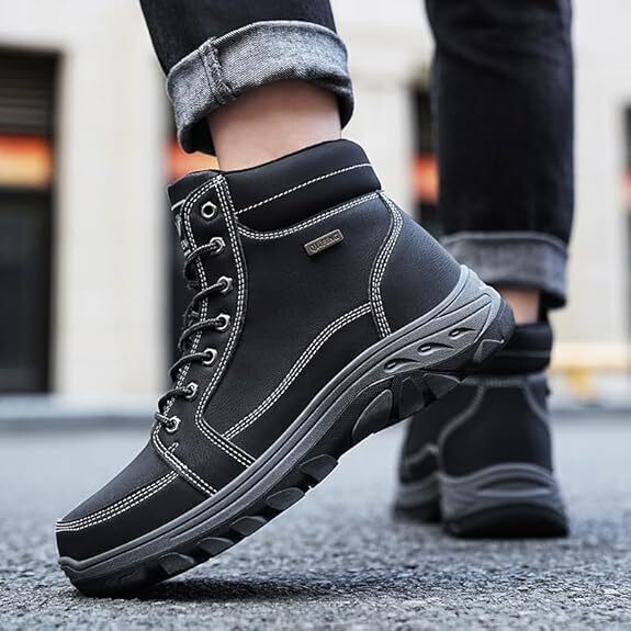 バイクシューズ メンズ ライディングブーツ ライダーブーツ 大人 オートバイ ブーツ 厚底 防水 ブラック サイズ:28cm拍卖