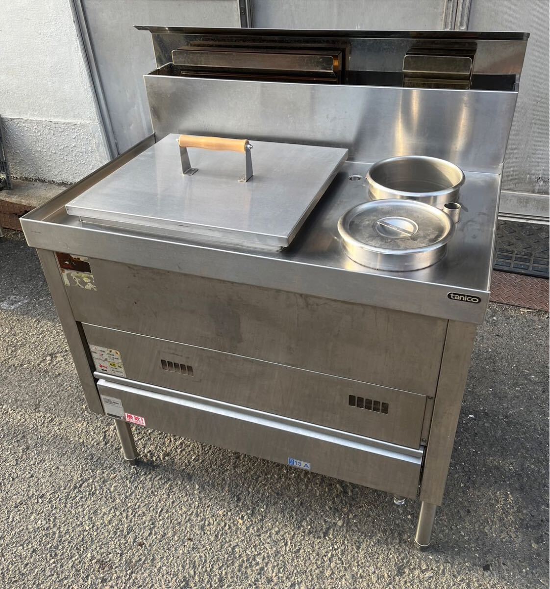 【動作確認済み】2021年 タニコー 業務用 ゆがき槽付湯煎器 TGKU-90YU 都市ガス 幅900×奥600×高さ850(mm) 茹で麺器 ゆで麺 湯煎器 大阪拍卖