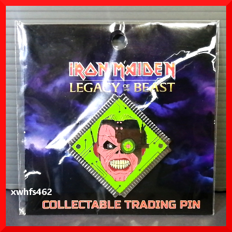 新品即決 アイアン・メイデン レガシー・オブ・ザ・ビースト 金属製 ラペルピン -Cyborg Eddie CPU- Iron Maiden ピンバッジ 洋楽メタルzak拍卖