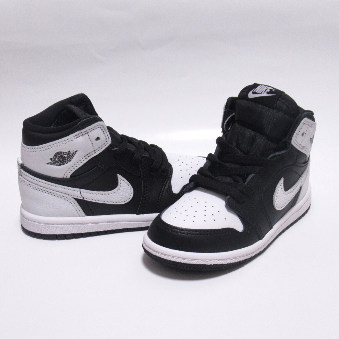 NIKE JORDAN 1 RETRO HIGH OG TD 白 黒 16cm ナイキ ジョーダン1 レトロ ハイ ハイカット ベビー キッズ ブラック ホワイト FD1413-010拍卖