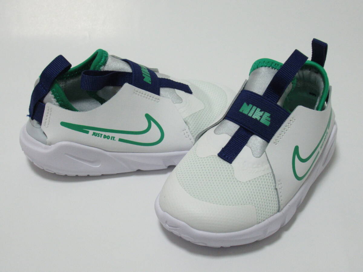 NIKE FLEX RUNNER 2 TDV ホワイト グリーン 15cm ナイキ フレックス ランナー スリッポン 白 緑 DJ6039-102拍卖