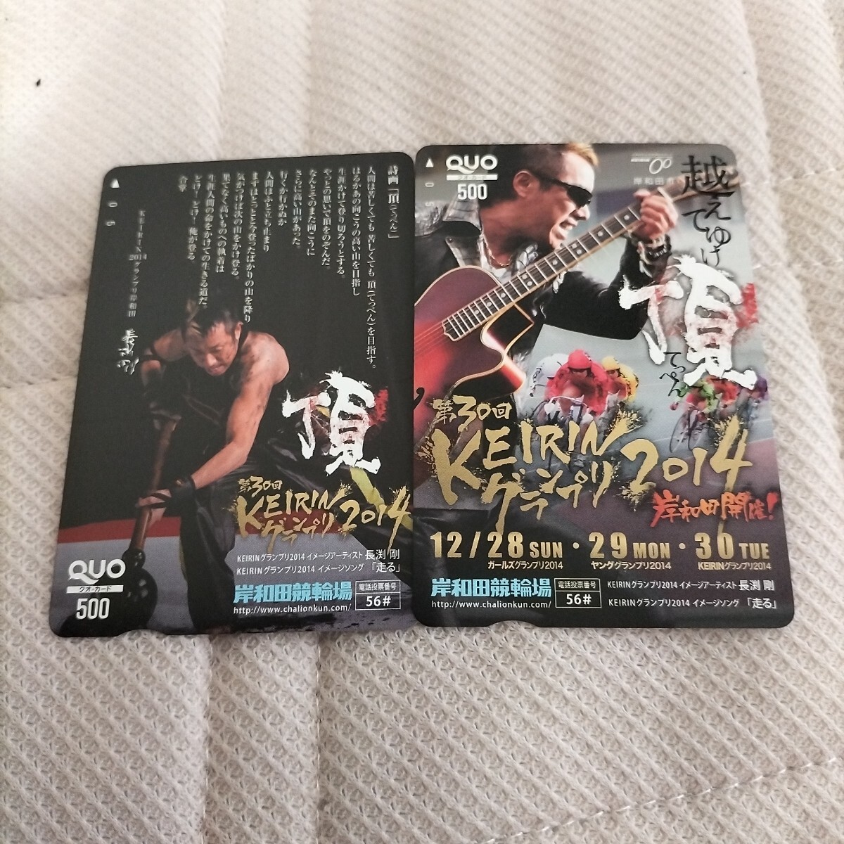 岸和田競輪場 第30回 KEIRINグランプリ2014 越えてゆけ頂てっぺん 長渕剛クオカード2枚組拍卖