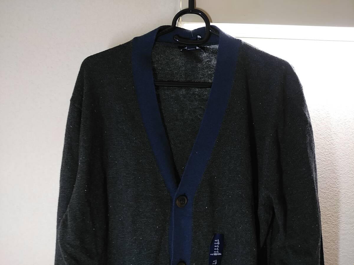 未使用 タグ付き 保管品★Gap★ギャップ★綿混 カーディガン★グレー Lサイズ拍卖
