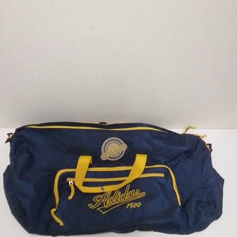 ★【古着】 adidas(アディダス) ボストンバッグ(スポーツバッグ) ネイビー×イエロー 傷あり拍卖
