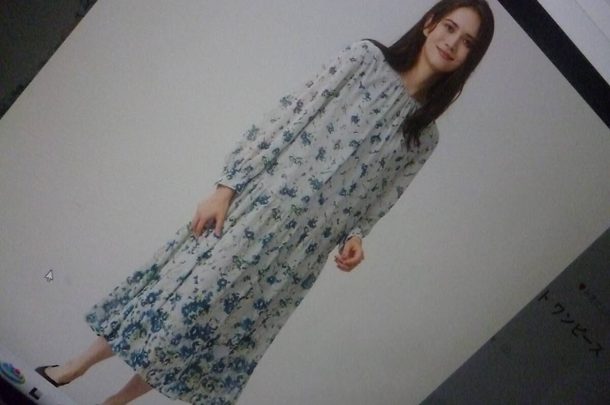 完売 今期 自由区 大きいサイズ <洗える>オータムダリアプリント'ワンピース 44拍卖