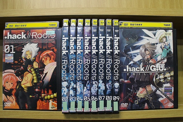 DVD .hack//Roots 全9巻 + TRILOGY 計10本set ※ケース無し発送 レンタル落ち ZU2945拍卖