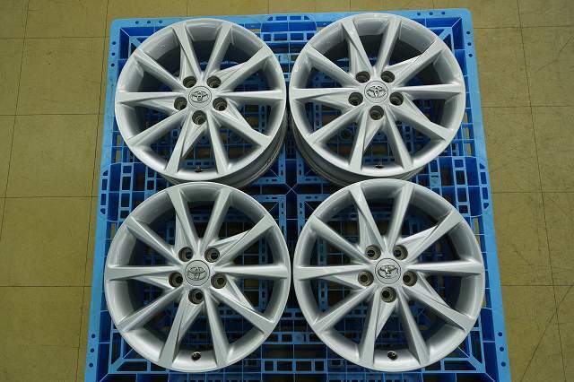 【中古】17インチ プリウスアルファ α Sツーリング 純正 アルミ 5H114.3 7J+45 シルバー拍卖