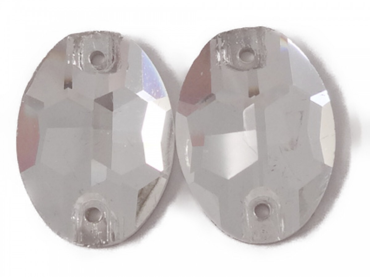 キラリ手芸部 No.3929-sビジュー パーツ 手芸用 ソーオン ストーン(ガラスビーズ ラインストーン)クリスタル_1.3cm×1.8cm_7個入り拍卖