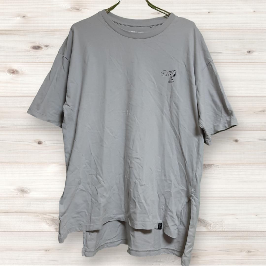 1361 ユニクロ UNIQLO Tシャツ 半袖 (L) グレー スヌーピー拍卖
