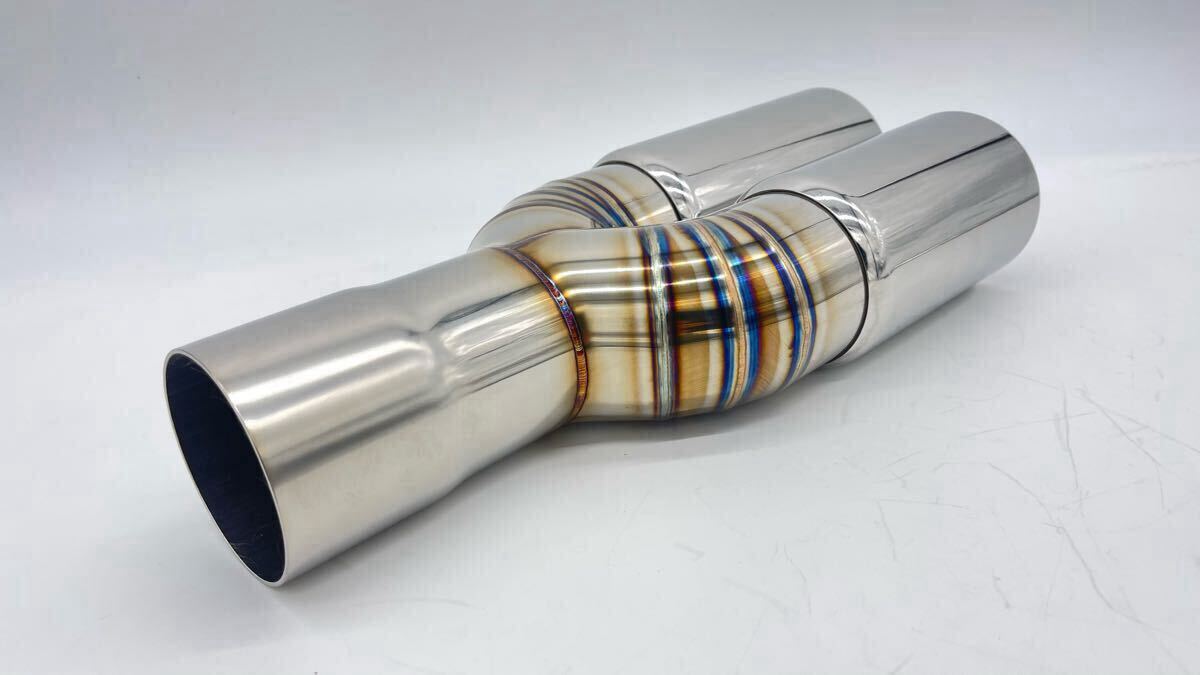 ☆エビ管ワンオフマフラー制作用二重構造デュアルマフラー出口外径80φ内径70φW入口内径70φジョイント加工 サイズ寸法等変更可能拍卖