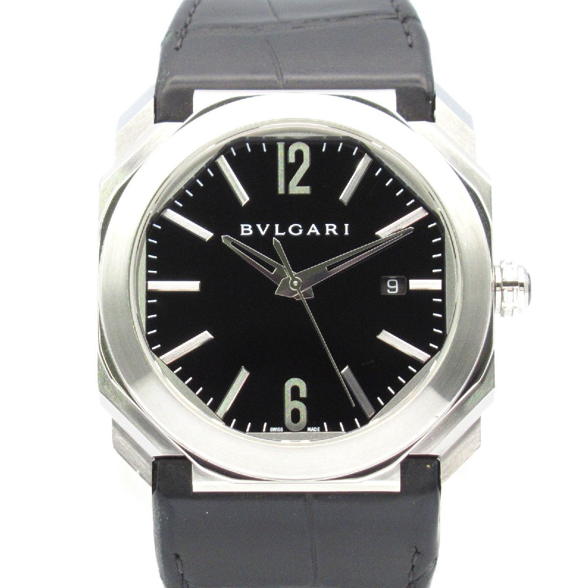 ブルガリ オクト ブランドオフ BVLGARI ステンレススチール 腕時計 SS/クロコ革 中古 メンズ拍卖