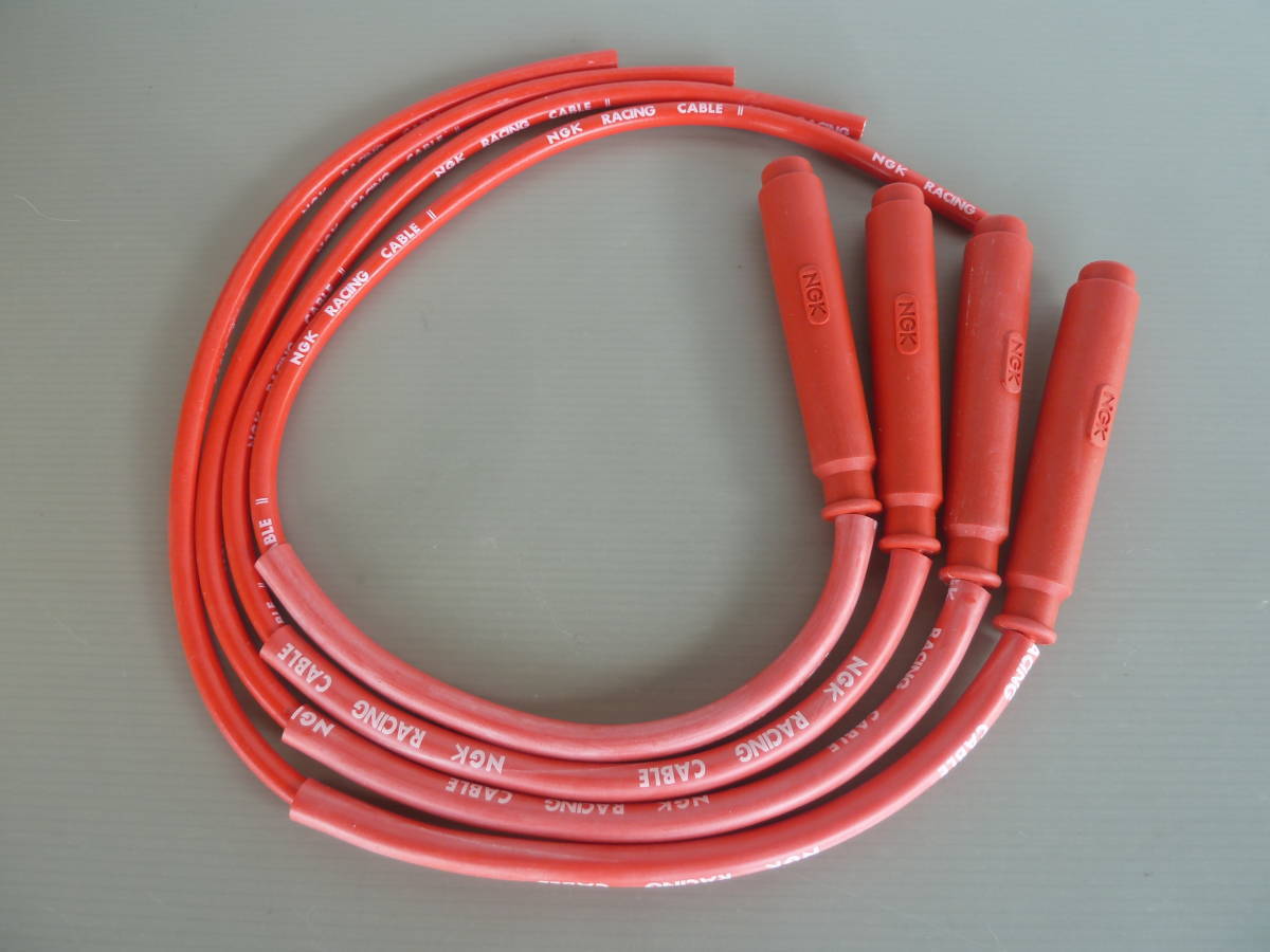 NGKレーシングケーブル CR1 赤 4本セット CBX400F CBR400F 新品拍卖