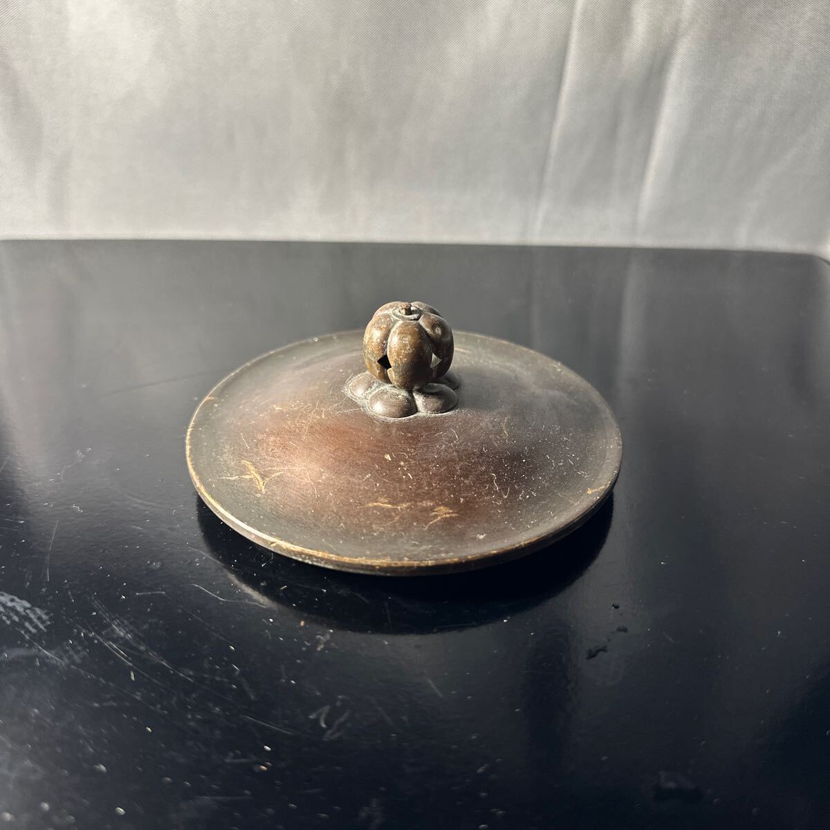 鉄瓶の蓋 銅蓋 蓋のみ 茶道具銘がない 時代物 アンティーク拍卖