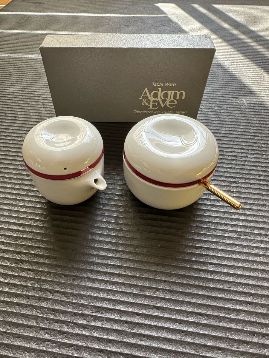 シュガーポット&クリーマー ソレール Adam&Eve箱入り未使用品拍卖