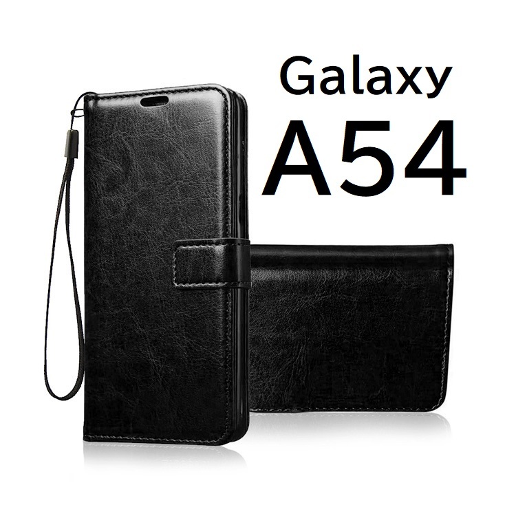 Galaxy A54 手帳型 ブラック スマホケース (ゆうパケ)拍卖