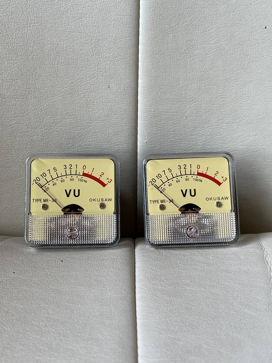 奥沢電気製作所 TYPE MR-38 VUメーター 長期保管品 2個セット A-899拍卖