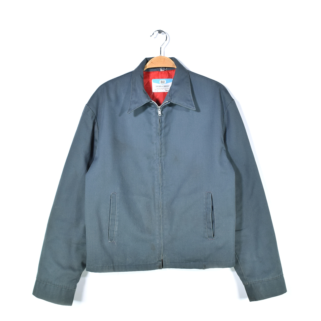 【送料無料】70s ペニーズ ビッグマック ヴィンテージワークジャケット レタータグ キルティングライナー グレー BIG MAC L相当 @DE0043拍卖