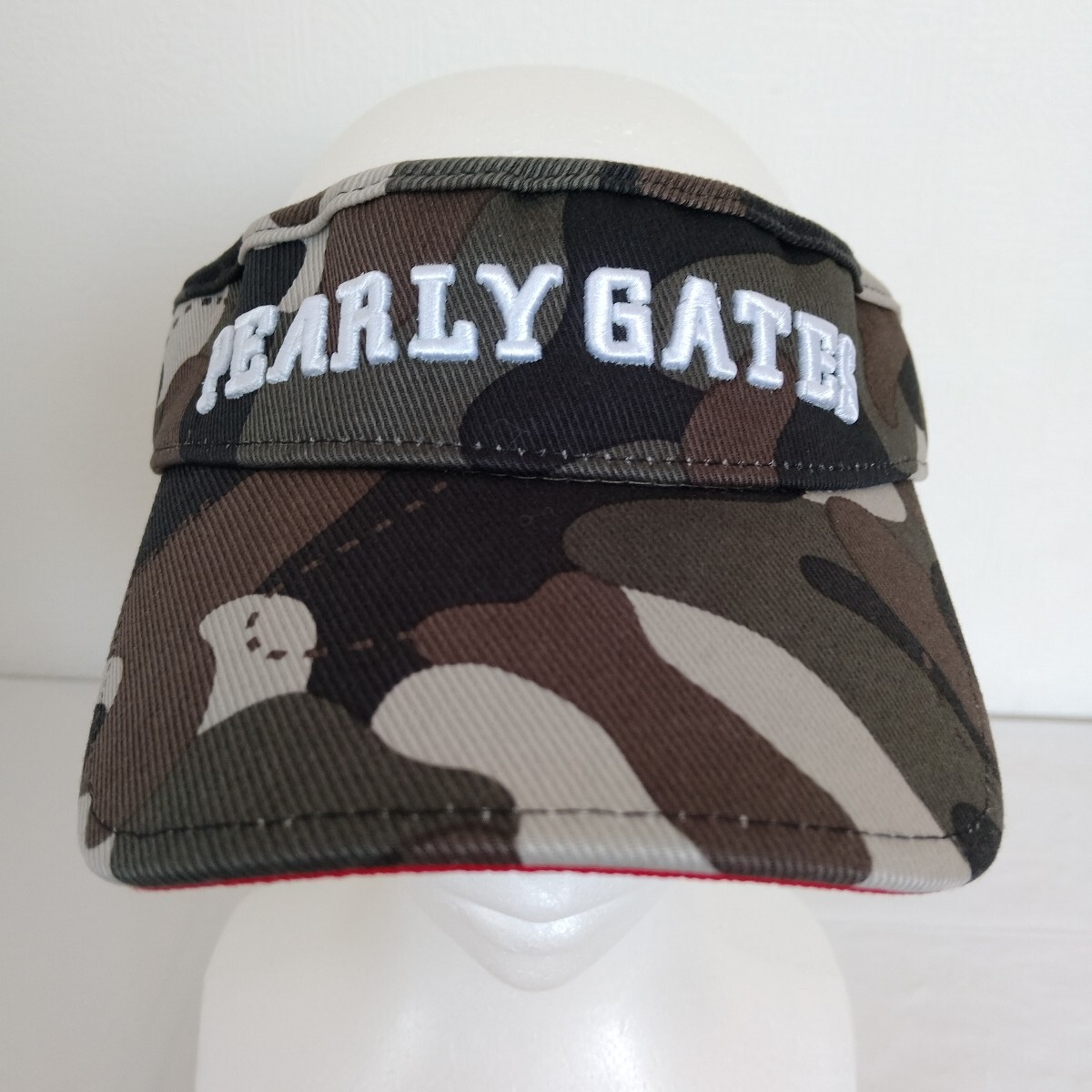 1896【中古】PEARLY GATES GOLF パーリーゲイツゴルフ ゴルフウェア サンバイザー メンズ サイズ フリー 迷彩柄拍卖