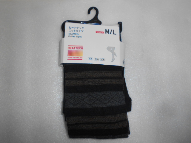 ユニクロ UNIQLO ヒートテック ニットタイツ M/L ブラック WOMEN拍卖
