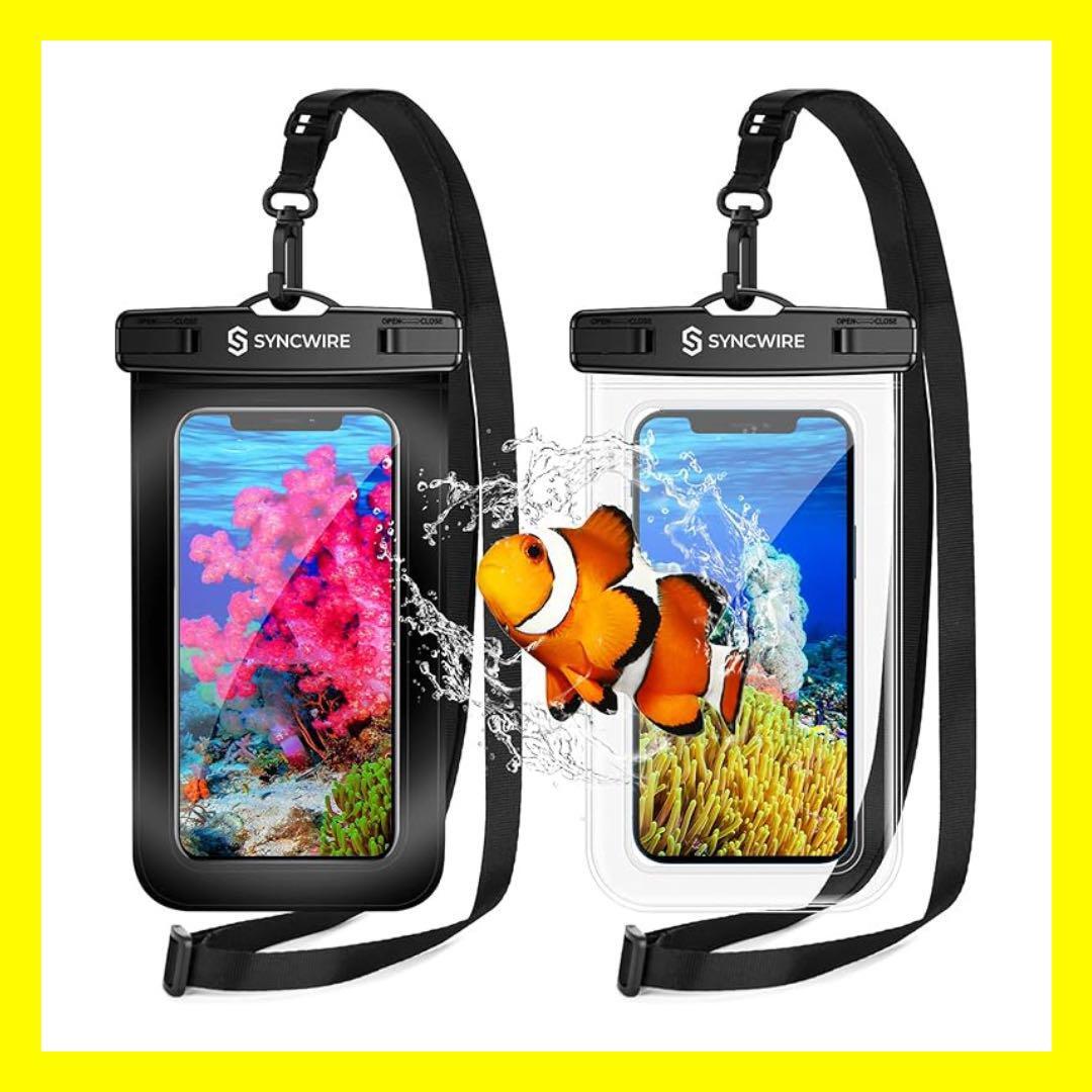 【大特価】スマホ防水ケース 7インチ以下 水中撮影 お風呂 海 プール 2個 K04001拍卖