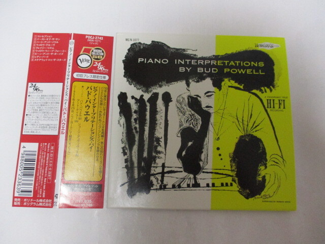 紙ジャケ バド・パウエル / ピアノ・インタープリテーションズ / Bud Powell / Piano Interpretations (Verve) 聴かずに死ねるか Lady Bird拍卖