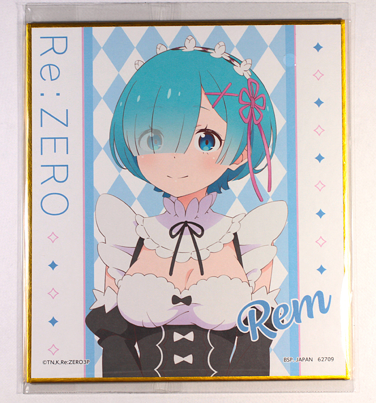 一番くじ Re:ゼロから始める異世界生活 ~貴方に勇気を~ ミニ色紙 レム拍卖