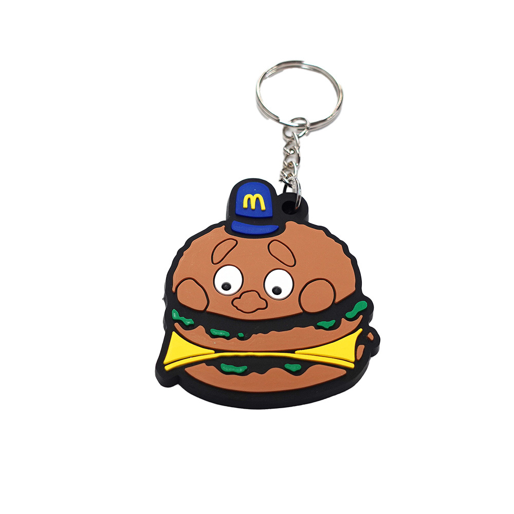 ラバーキーホルダー McDonald's ビックマックポリス FACE マクドナルド  (5.1x5.7cm) キーリング アメリカン雑貨 LACMC2008ACC拍卖