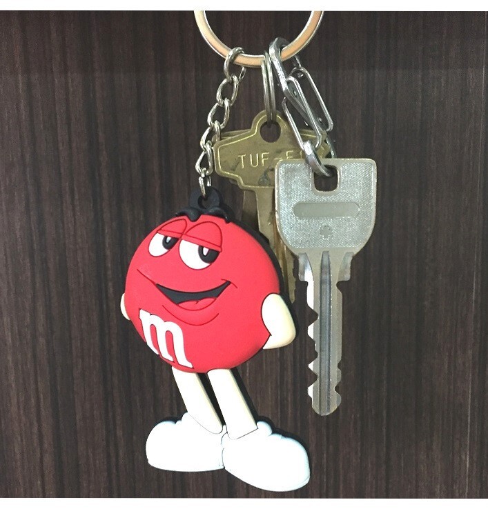 m&m's エムアンドエムズ ラバーキーホルダー レッド 赤 アメリカン雑貨拍卖