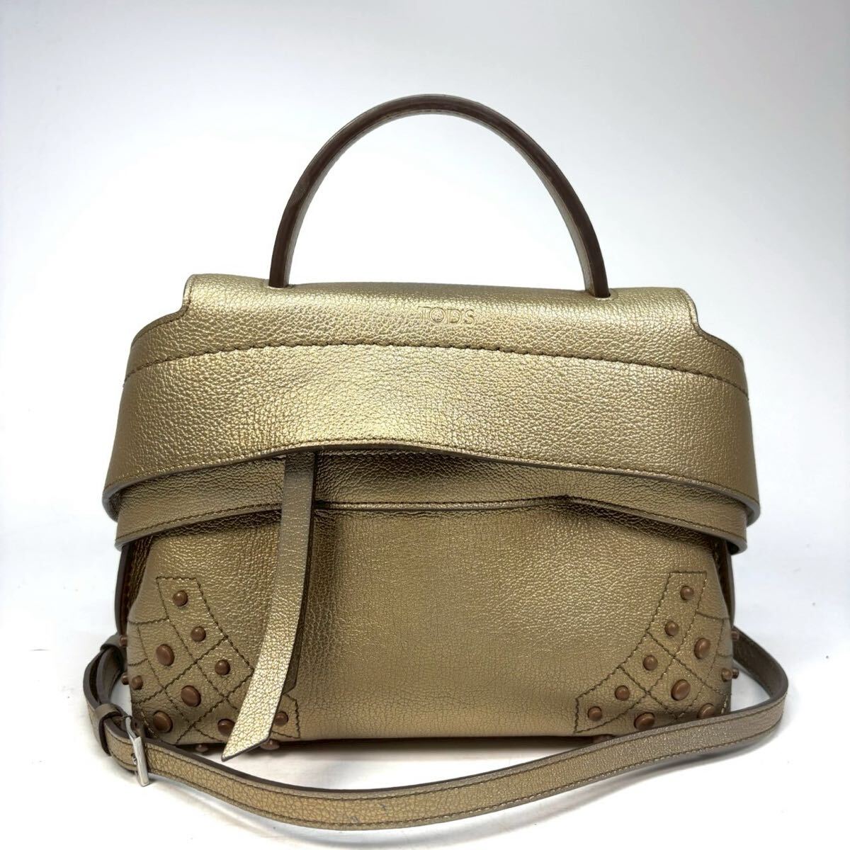 TOD'S トッズ ウェーブ ゴンミーニ 2way ハンドバッグ ショルダー レディース 即決拍卖