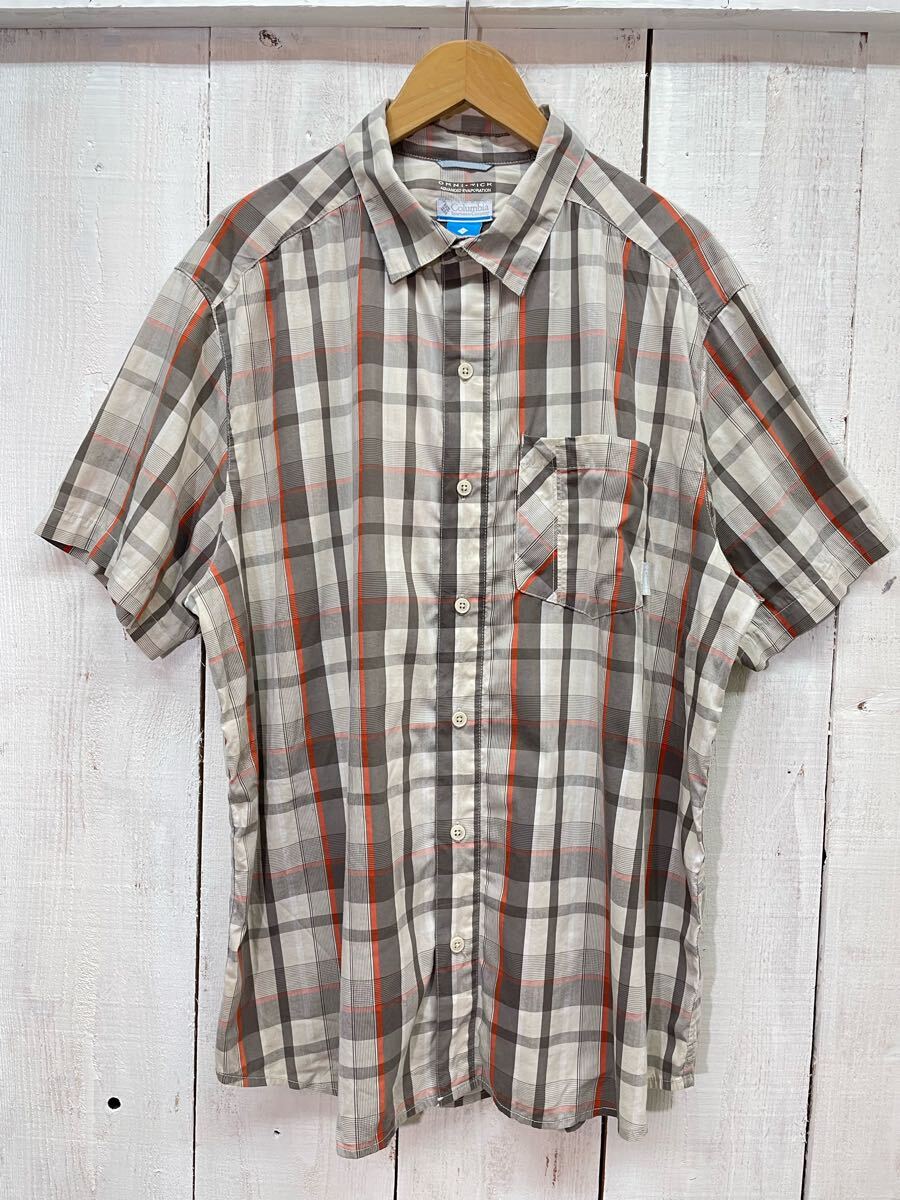 Columbiaコロンビア OMNI-WICK ドライ 半袖シャツ アウトドアシャツ メンズL 良品綺麗拍卖