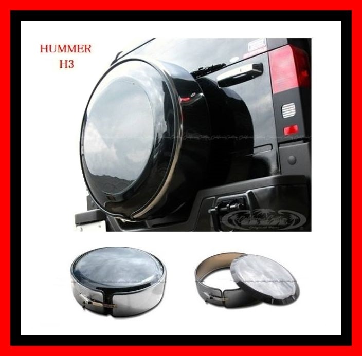 【ステンレス製】WINBOW社製 ハマーH3 ハード スペア タイヤ カバー(265/75R16&265/70R17) リア ゲート テール ライト ランプ H3 クローム拍卖