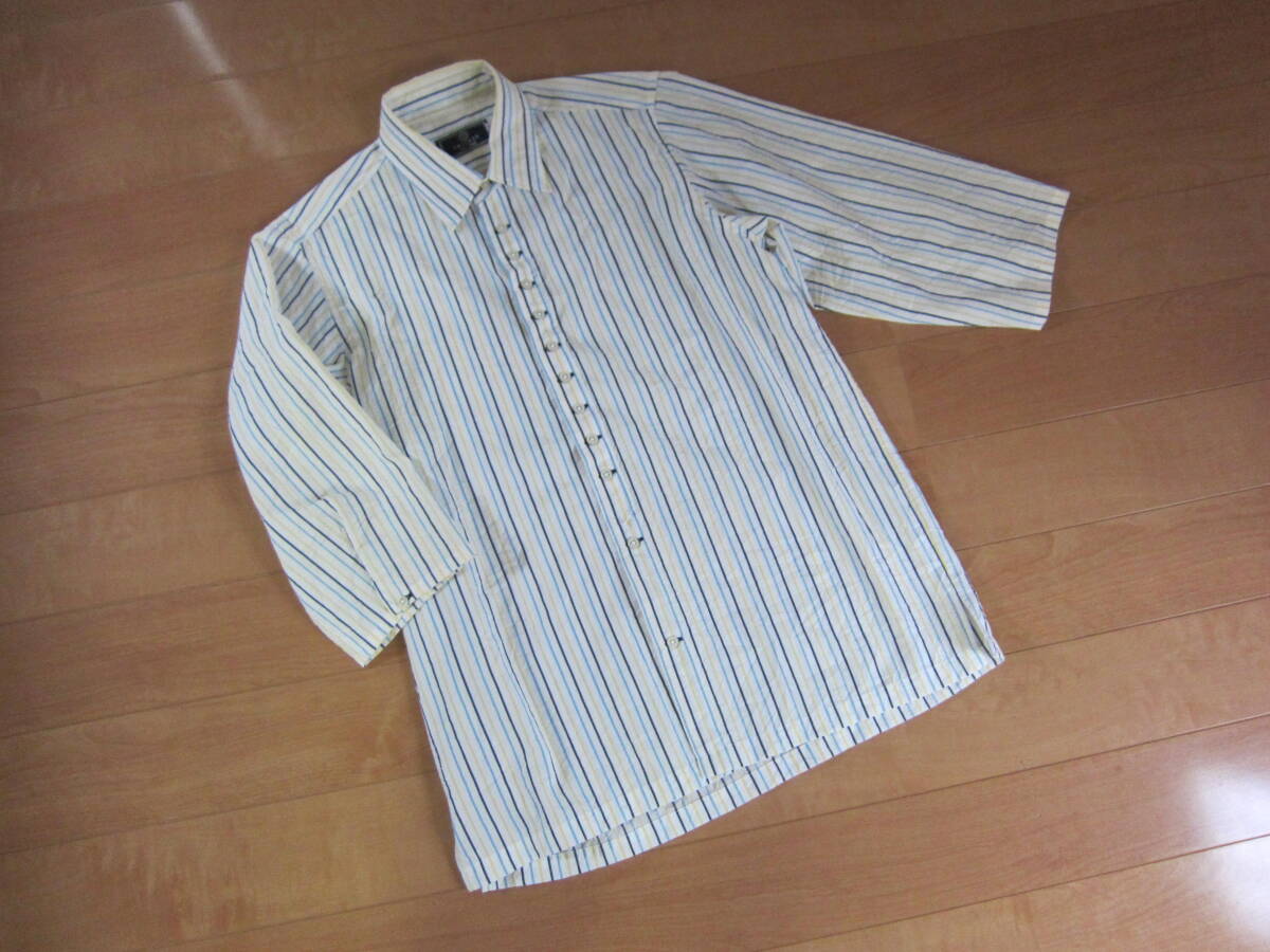 美品 CRICKET クリケット 七分袖シャツ ストライプ柄 サイズ39拍卖