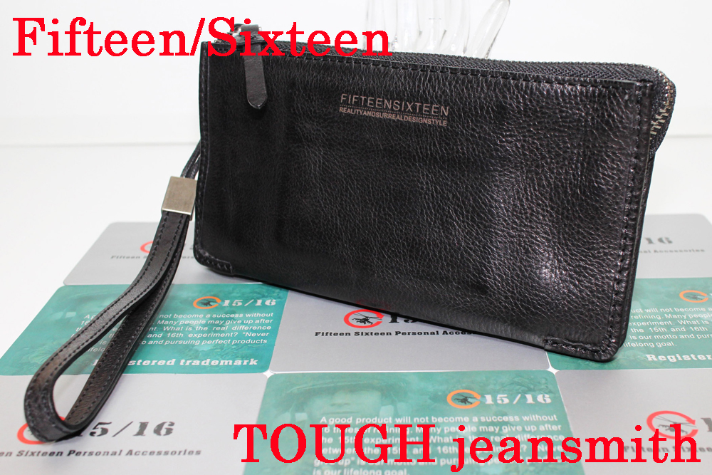使用感があるサンプル展示品「TOUGH 」 Fifteen/Sixteen 15/16 ソフトレザー(肌触り良い上質な子牛皮革)長財布(コインポケット有)拍卖