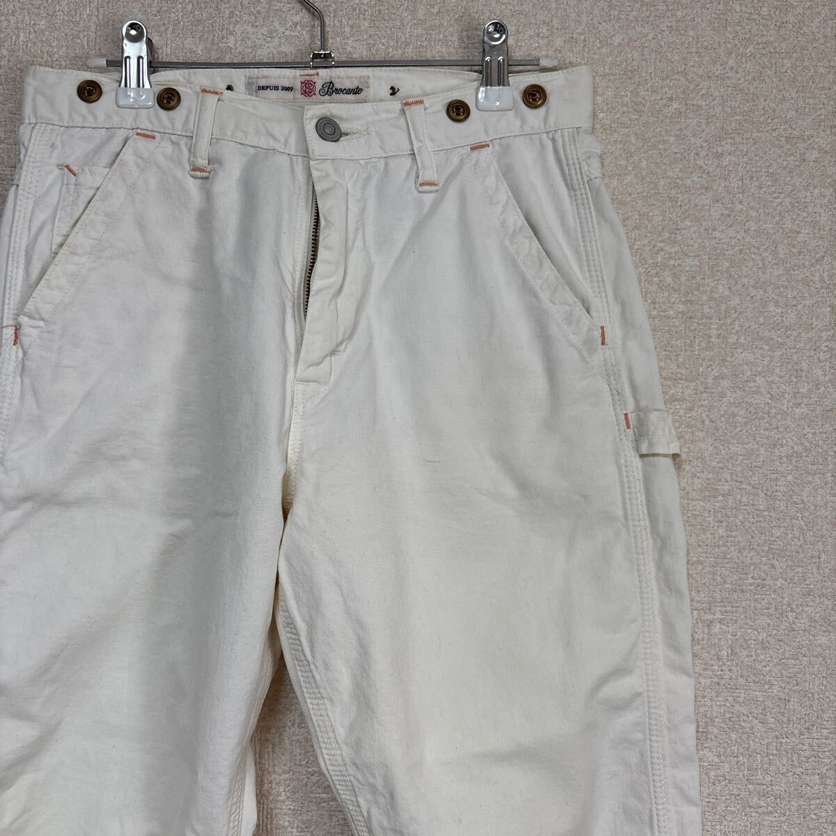 【岡山デニムブランド】Brocante ブロカント ペインターパンツ 日本製 レディースサイズ0 レディースSサイズ相当 ドミンゴ 33-047T拍卖