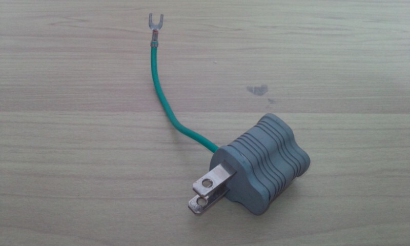 〇【中古品】コンセント 3P→2P変換アダプタ アースコード付き ⑥拍卖