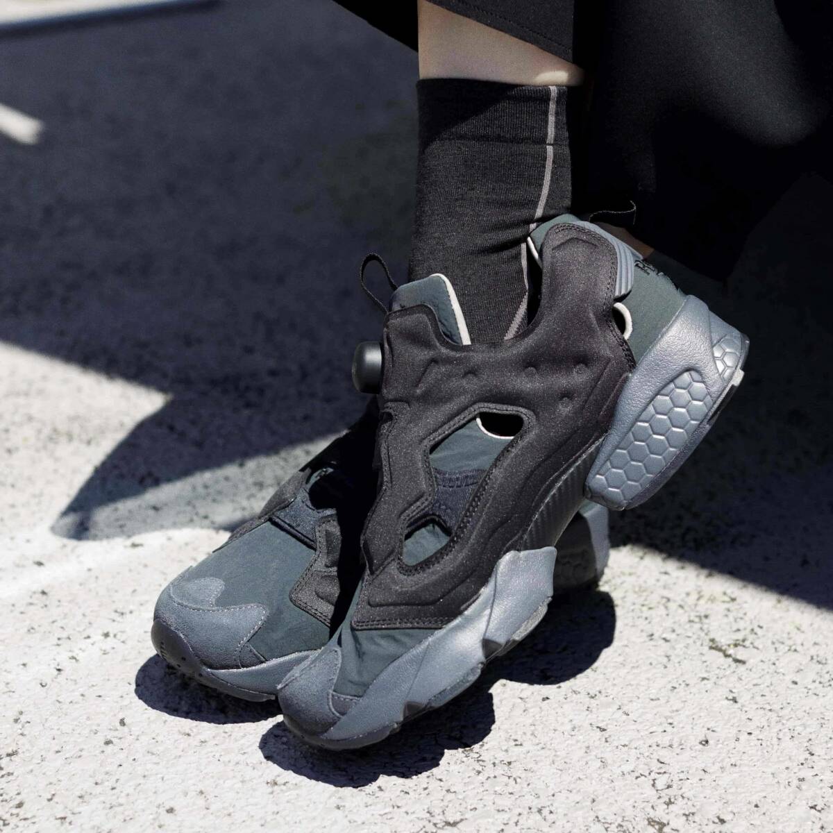 ★新品 Reebok for emmi INSTAPUMP FURY ポンプフューリー 別注モデル コラボ 27.5cm OG BLK リーボック エミ USA9.5 GW1180 メンズ★拍卖