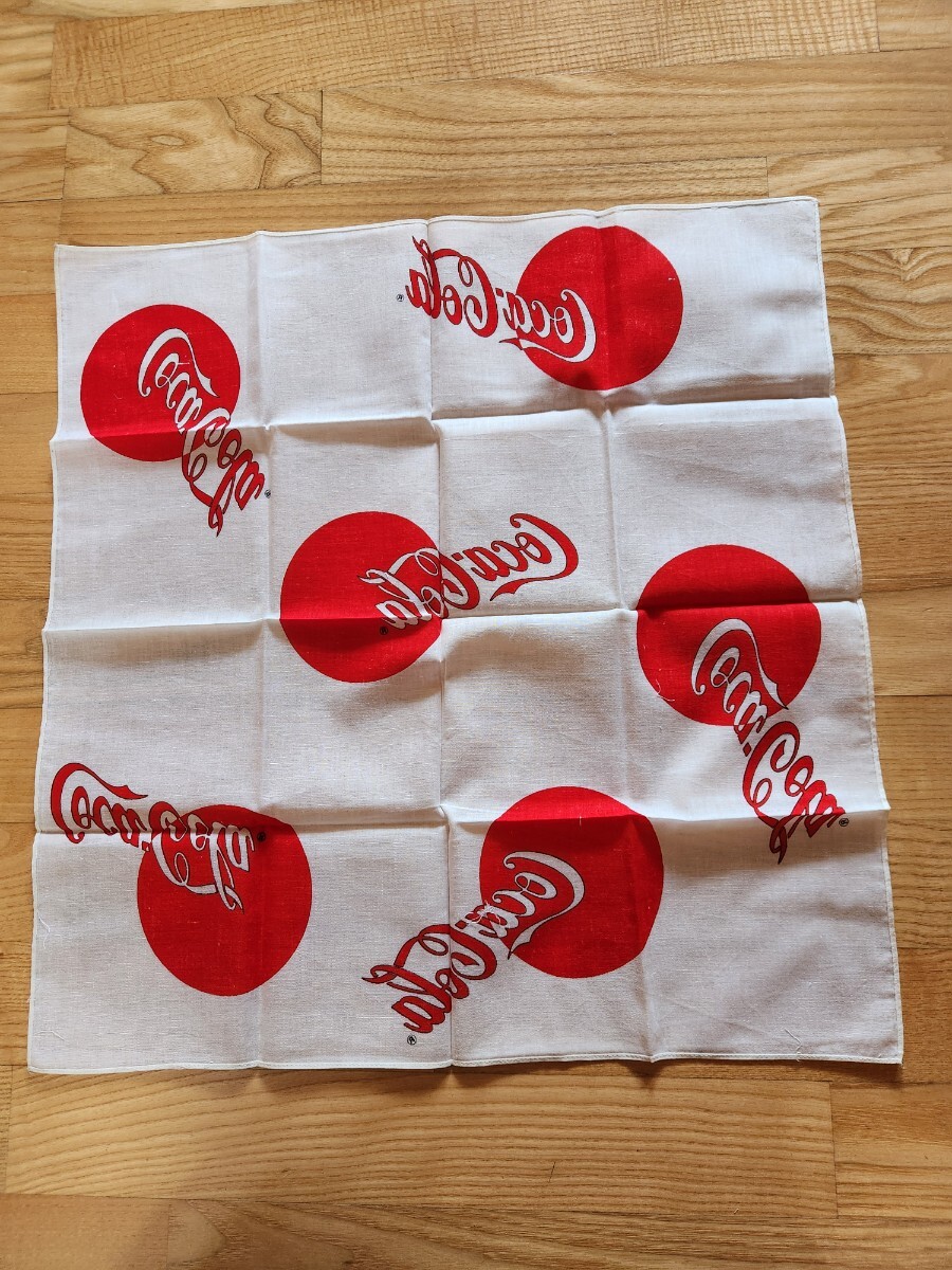 1990年代製■Coca-Cola コカ・コーラ バンダナ ホワイト拍卖