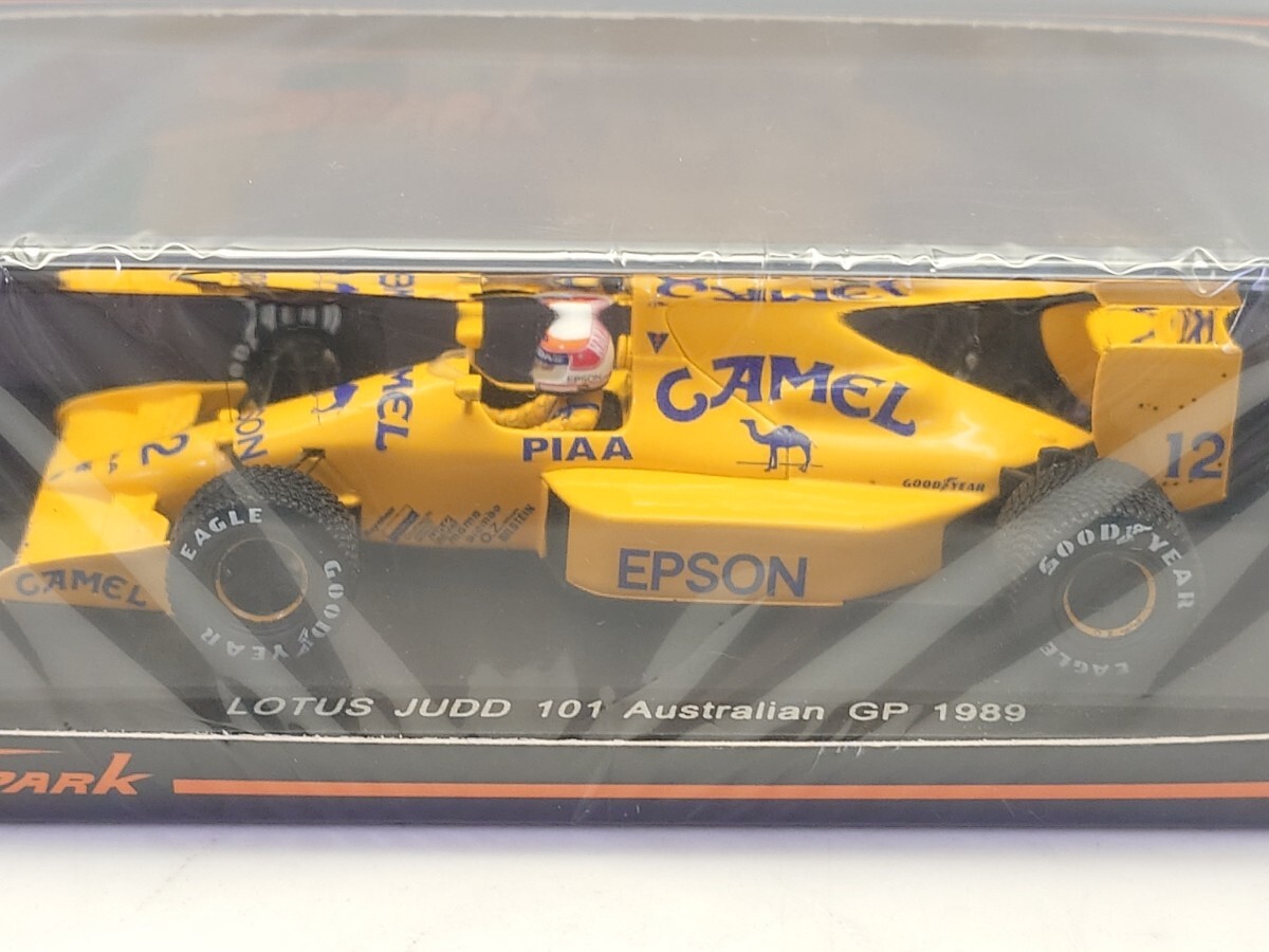RG別注 レーシングギア スパークモデル 1/43 キャメル ロータス 101 ジャッド 1989年 オーストラリアGP レンイタイヤ #12 中嶋悟//25428拍卖
